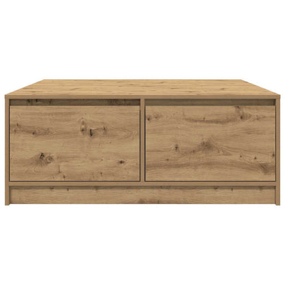 Salontafel met lades 100x100x40 cm ambachtelijk eikenkleurig