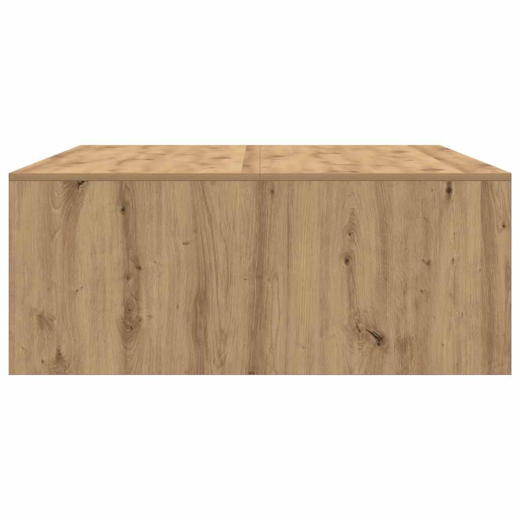 Salontafel met lades 100x100x40 cm ambachtelijk eikenkleurig