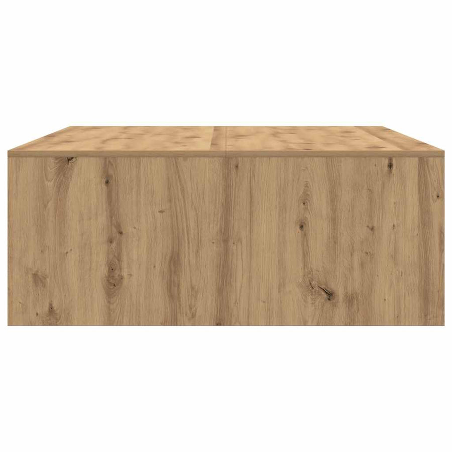 Salontafel met lades 100x100x40 cm ambachtelijk eikenkleurig