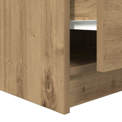 Salontafel met lades 100x100x40 cm ambachtelijk eikenkleurig