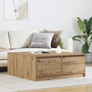 Salontafel 100x100x40 cm 4 lades eikenkleurig