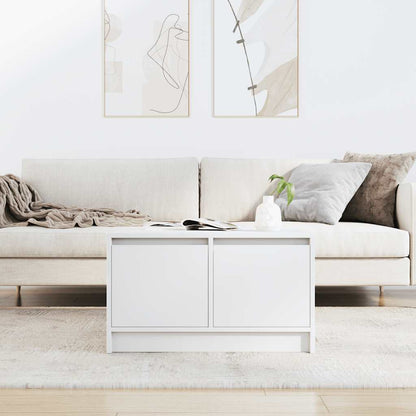 Salontafel met lades 70,5x70x40 cm wit