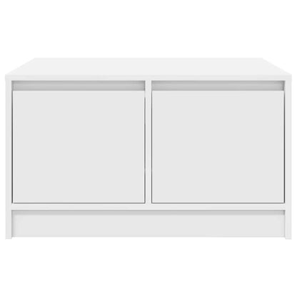 Salontafel met lades 70,5x70x40 cm wit