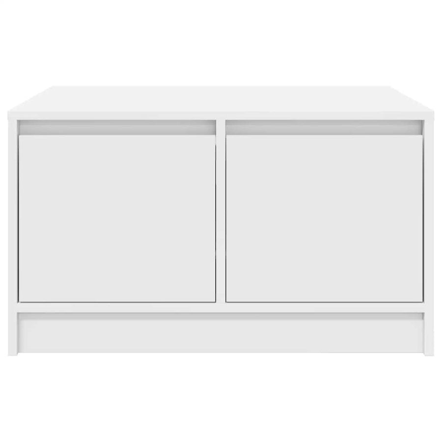 Salontafel met lades 70,5x70x40 cm wit