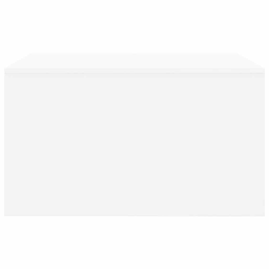 Salontafel met lades 70,5x70x40 cm wit