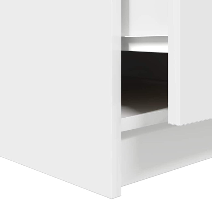 Salontafel met lades 70,5x70x40 cm wit