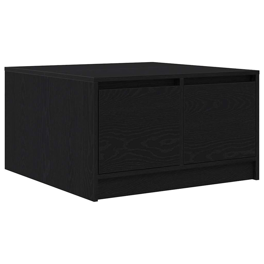 Salontafel met lades 70,5x70x40 cm zwart eikenkleurig
