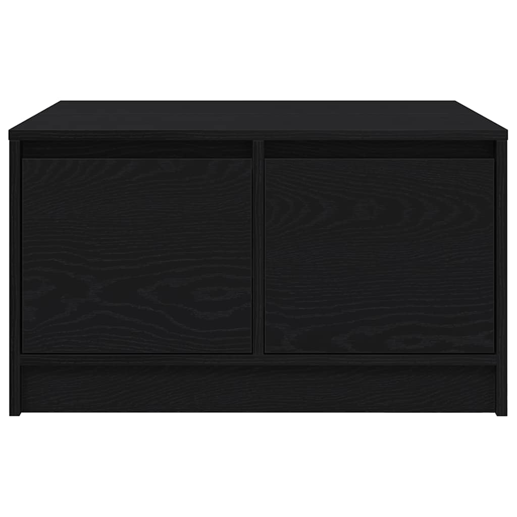 Salontafel met lades 70,5x70x40 cm zwart eikenkleurig