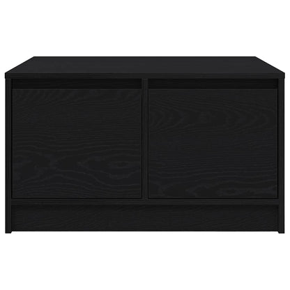 Salontafel met lades 70,5x70x40 cm zwart eikenkleurig