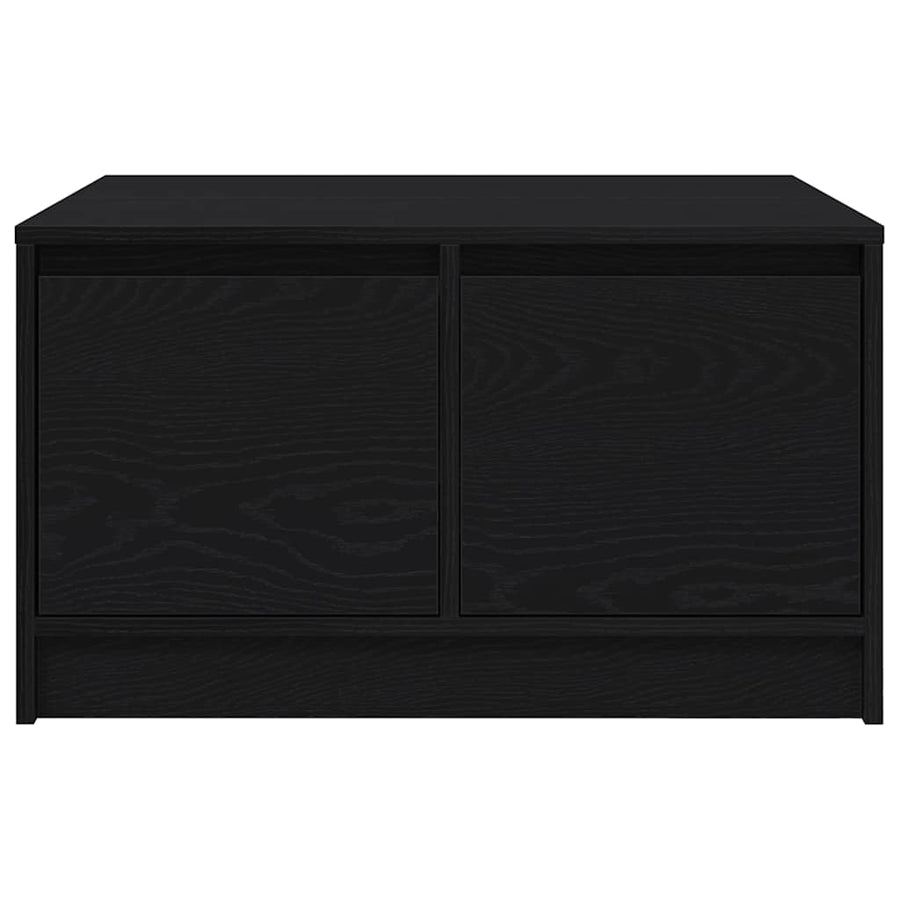 Salontafel met lades 70,5x70x40 cm zwart eikenkleurig
