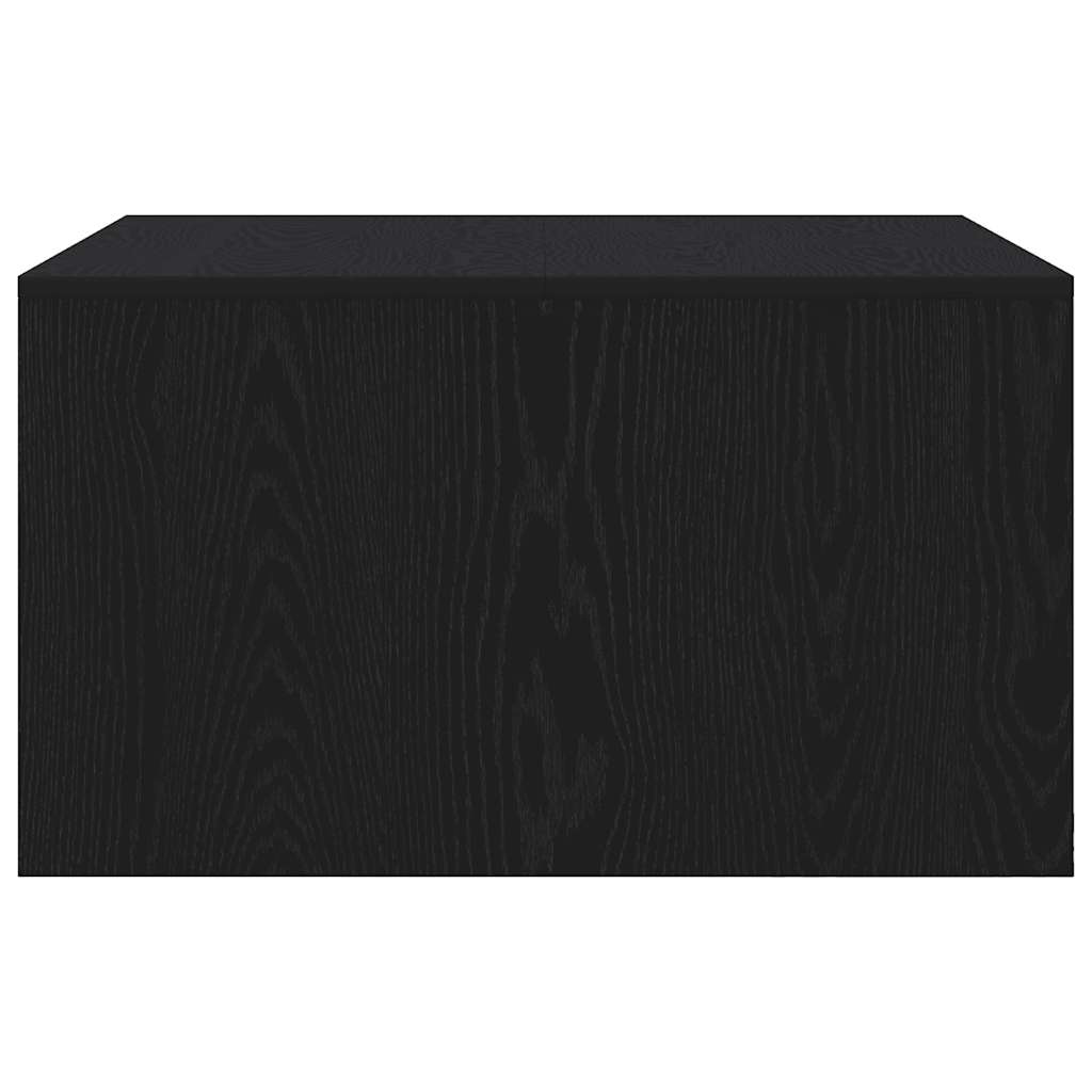 Salontafel met lades 70,5x70x40 cm zwart eikenkleurig