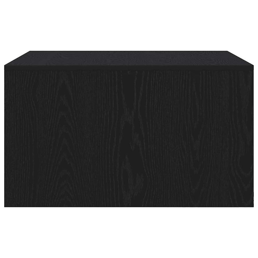 Salontafel met lades 70,5x70x40 cm zwart eikenkleurig
