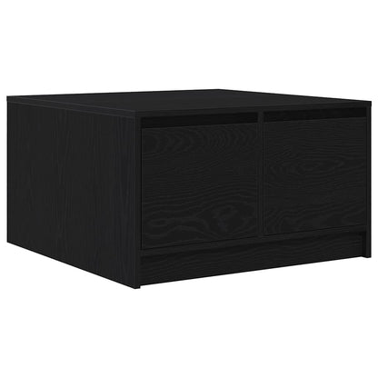 Salontafel met lades 70,5x70x40 cm zwart eikenkleurig