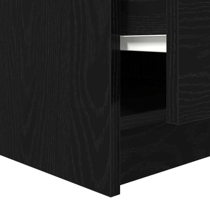 Salontafel met lades 70,5x70x40 cm zwart eikenkleurig
