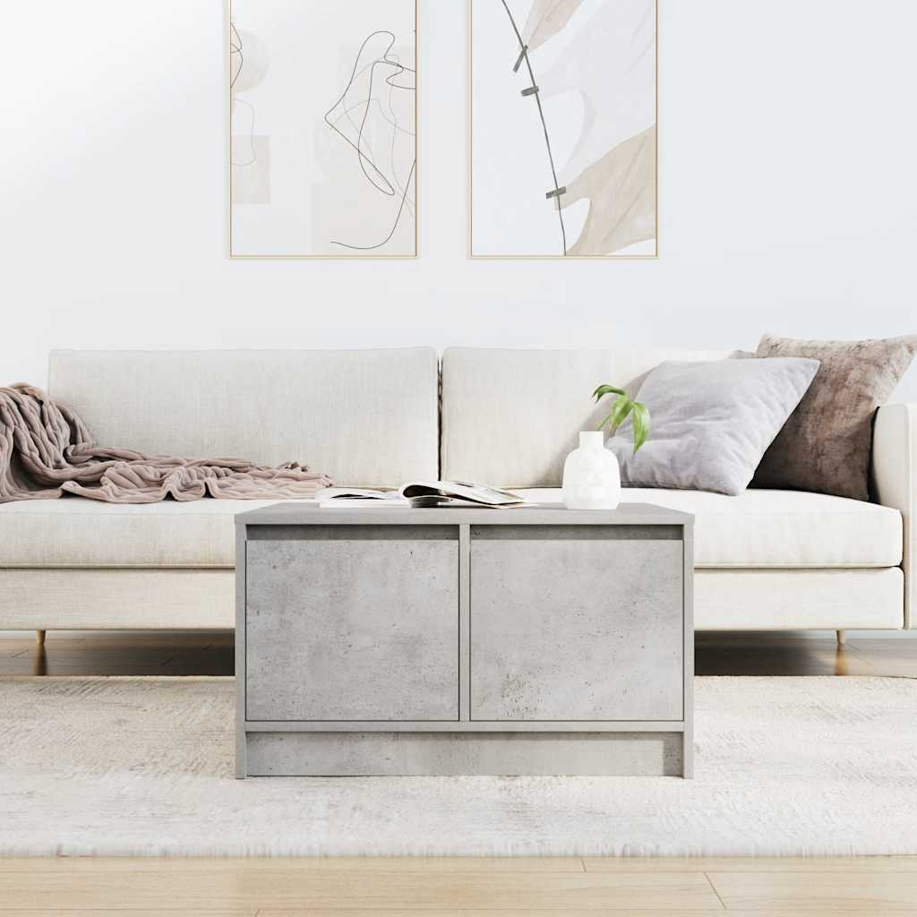 Salontafel met lades 70,5x70x40 cm betongrijs