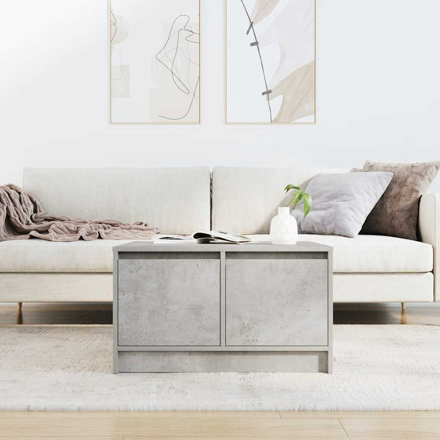 Salontafel met lades 70,5x70x40 cm betongrijs