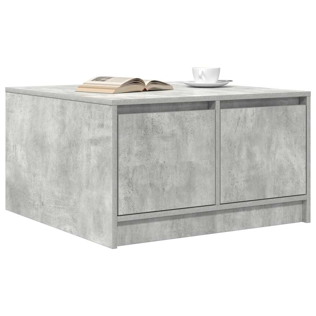 Salontafel met lades 70,5x70x40 cm betongrijs