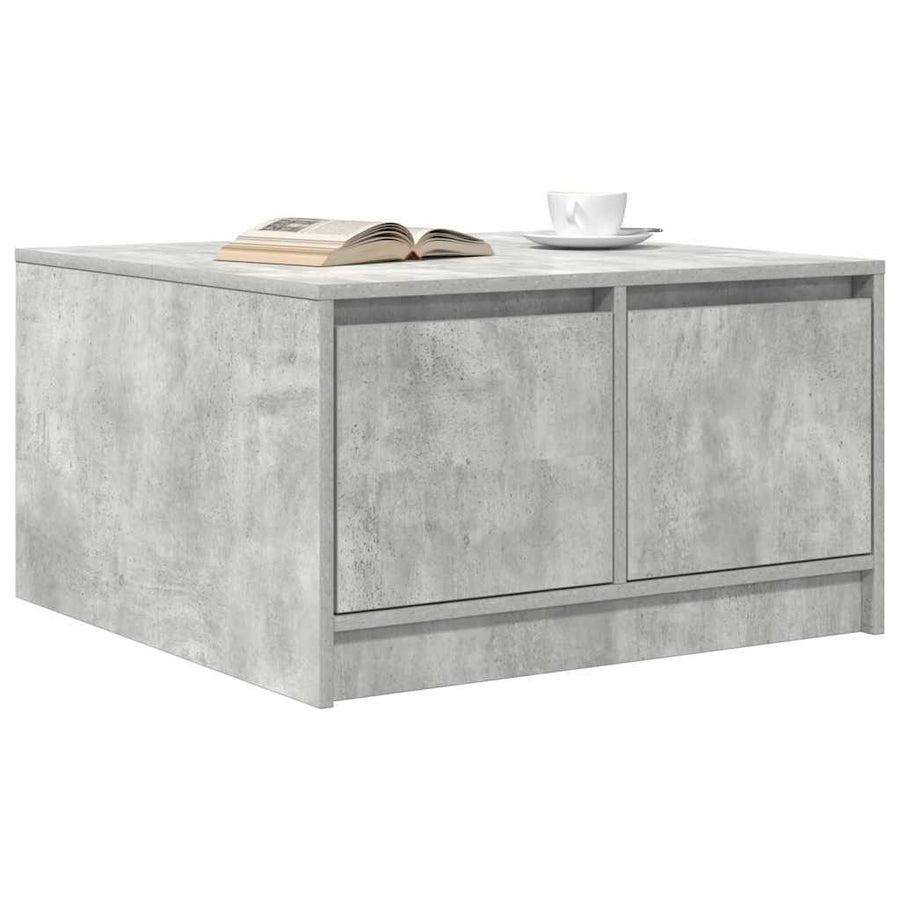 Salontafel met lades 70,5x70x40 cm betongrijs