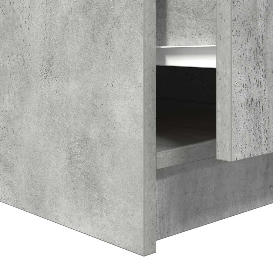 Salontafel met lades 70,5x70x40 cm betongrijs