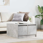 Coffee table with drawers 70.5x70x40 cm concrete grey
