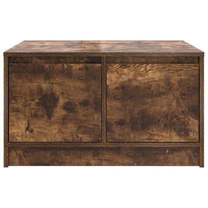 Salontafel met lades 70,5x70x40 cm gerookt eikenkleurig