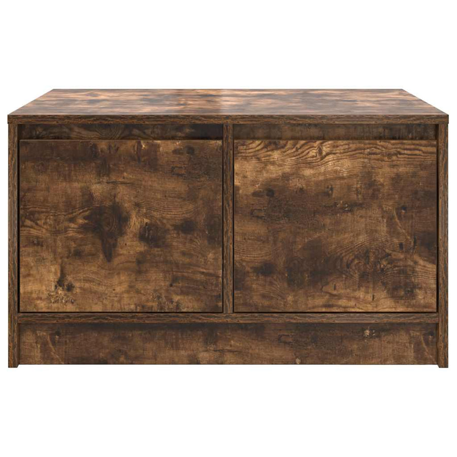 Salontafel met lades 70,5x70x40 cm gerookt eikenkleurig