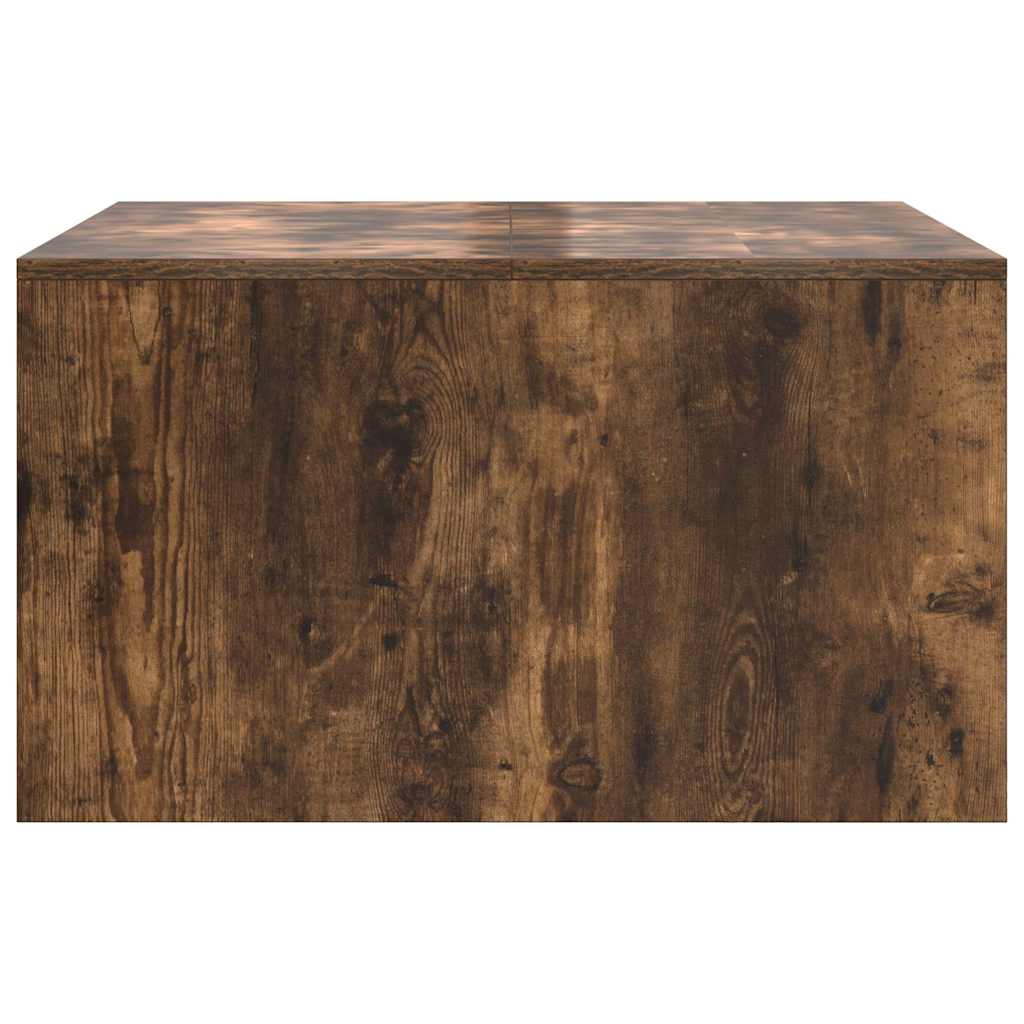 Salontafel met lades 70,5x70x40 cm gerookt eikenkleurig