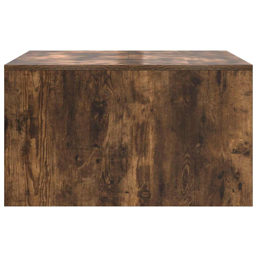 Salontafel met lades 70,5x70x40 cm gerookt eikenkleurig