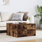 Coffee table with drawers 70.5x70x40 cm smoked oak finish