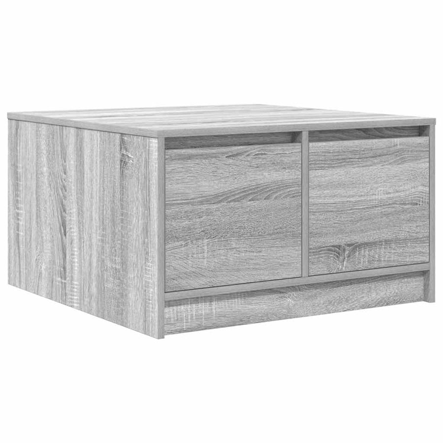 Salontafel met lades 70,5x70x40 cm grijs Sonoma