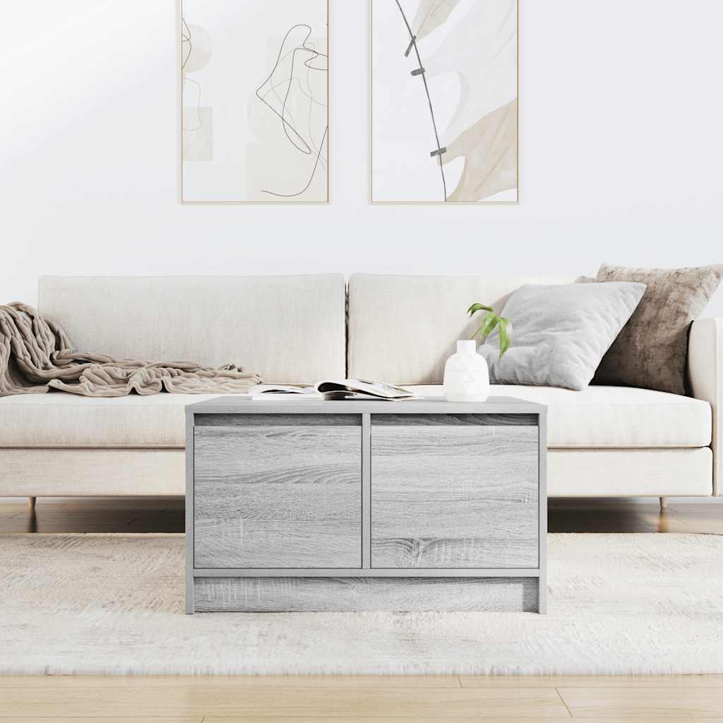 Salontafel met lades 70,5x70x40 cm grijs Sonoma