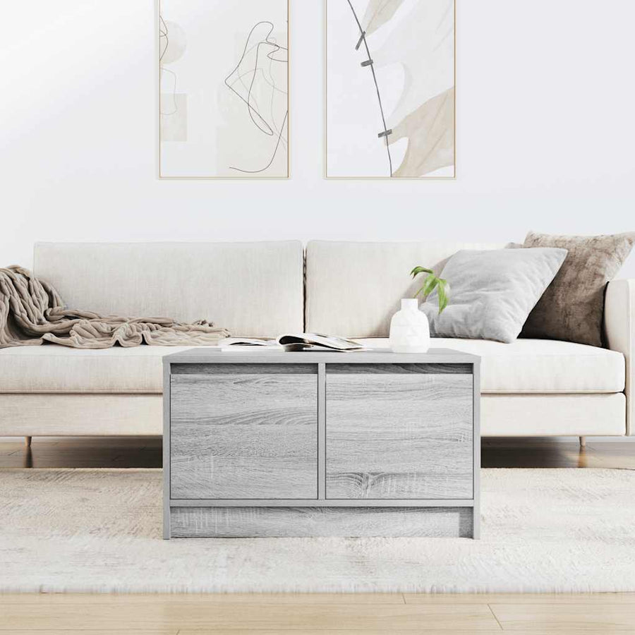 Salontafel met lades 70,5x70x40 cm grijs Sonoma