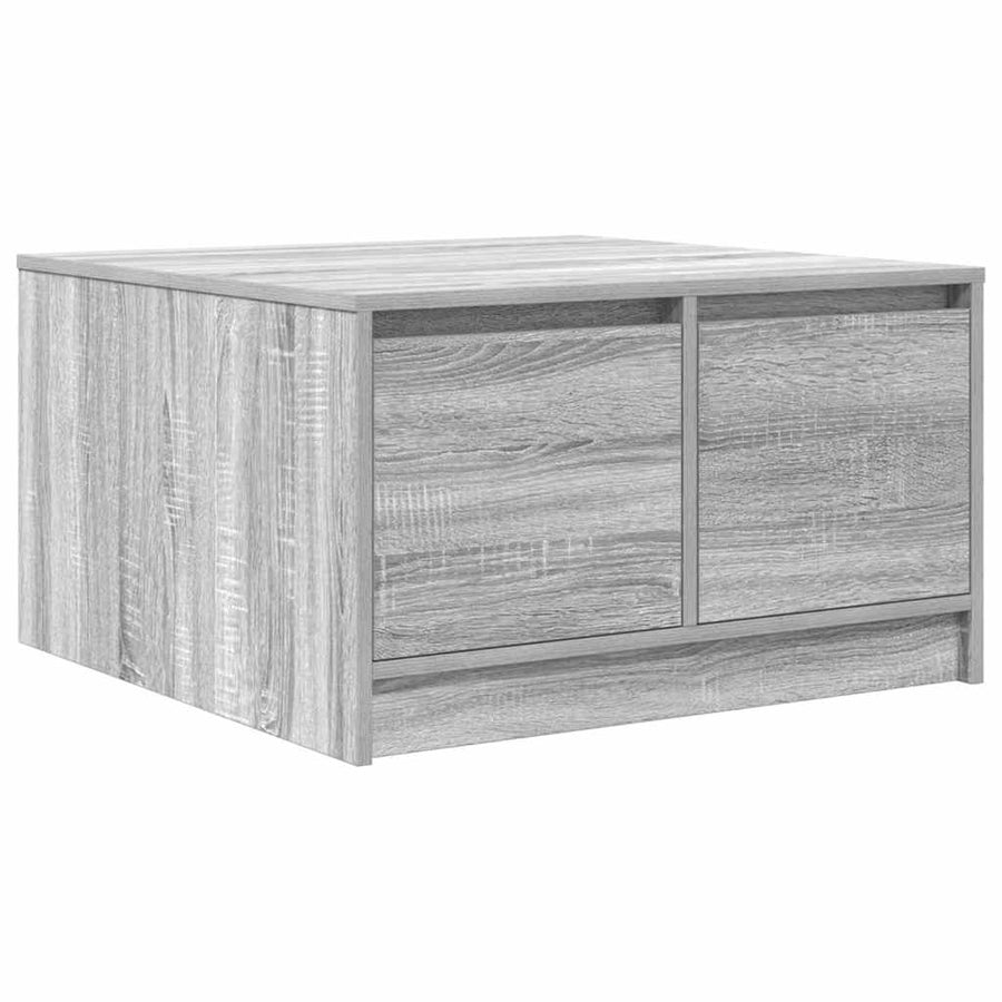 Salontafel met lades 70,5x70x40 cm grijs Sonoma