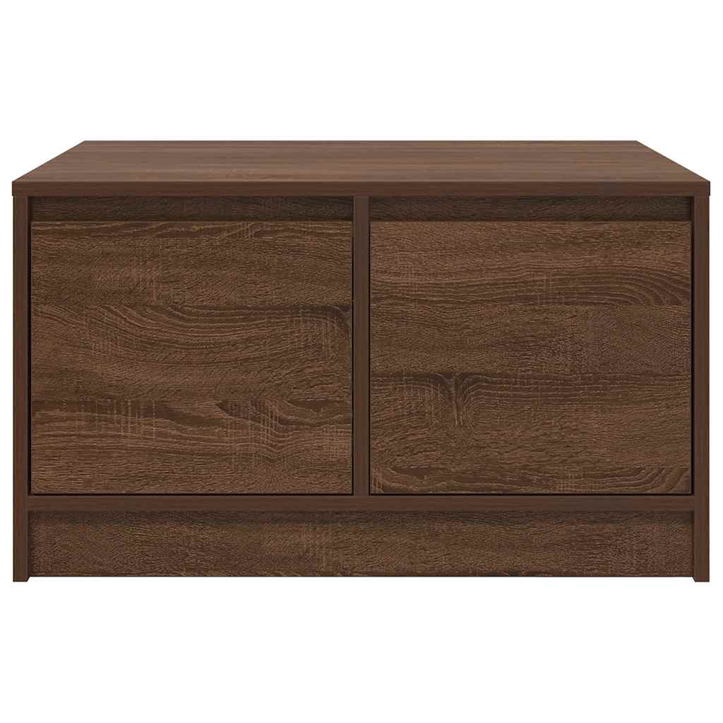 Salontafel met lades 70,5x70x40 cm bruin eikenkleurig