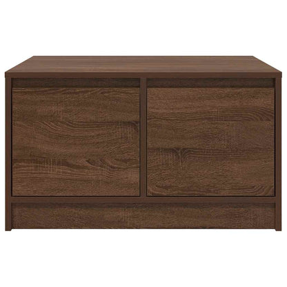 Salontafel met lades 70,5x70x40 cm bruin eikenkleurig