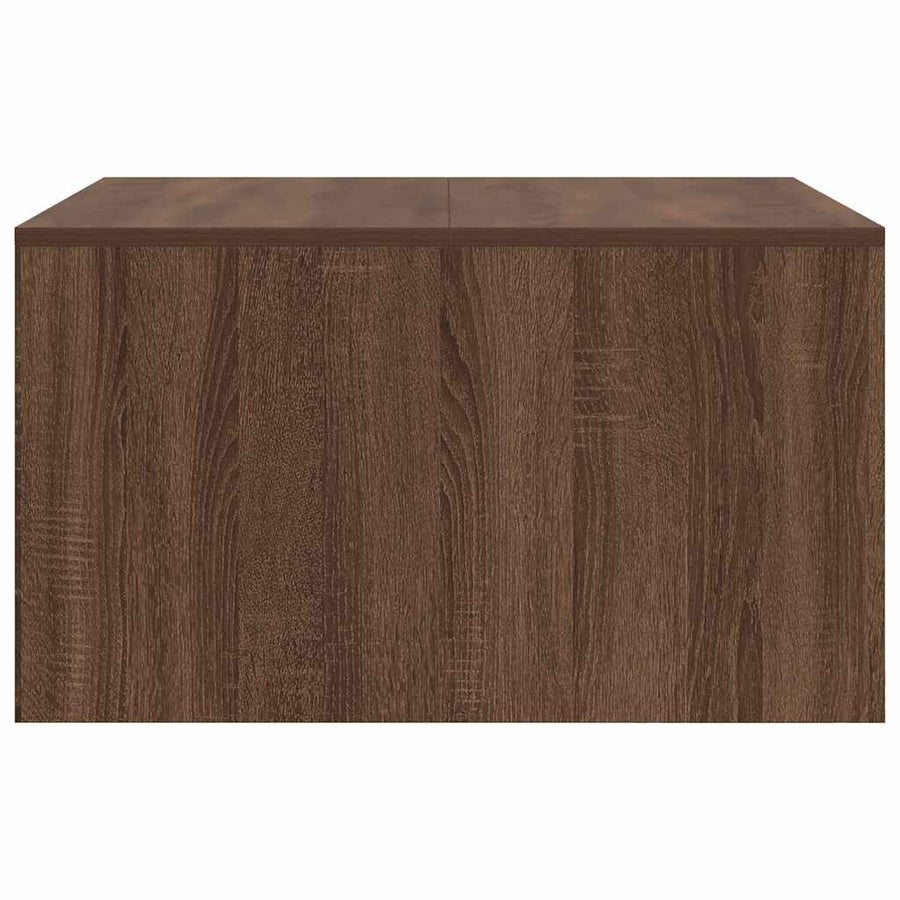 Salontafel met lades 70,5x70x40 cm bruin eikenkleurig