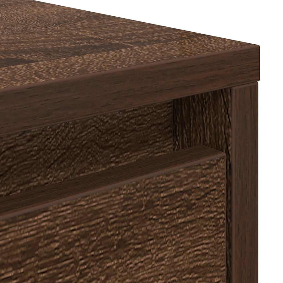 Salontafel met lades 70,5x70x40 cm bruin eikenkleurig