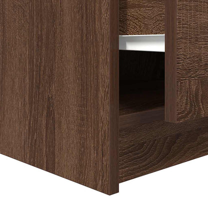 Salontafel met lades 70,5x70x40 cm bruin eikenkleurig