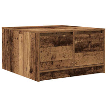 Salontafel met lades 70,5x70x40 cm oud hout