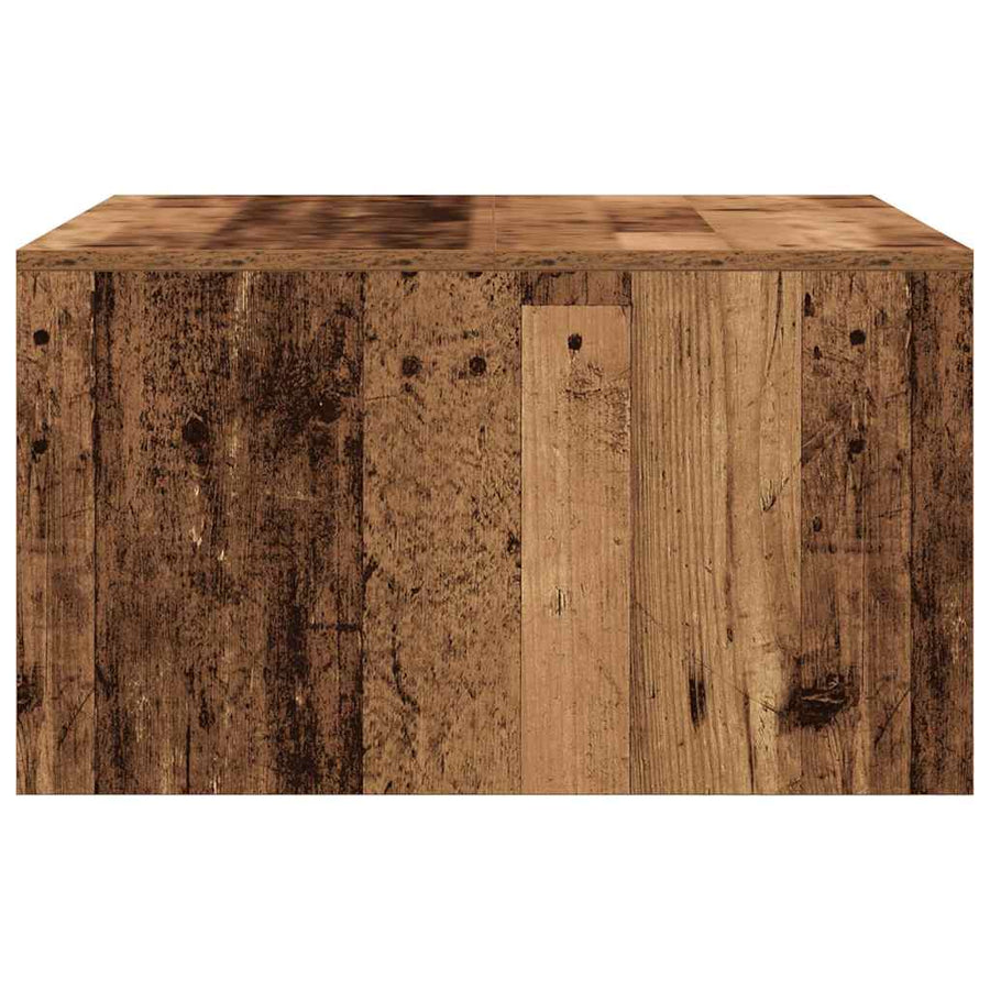 Salontafel met lades 70,5x70x40 cm oud hout
