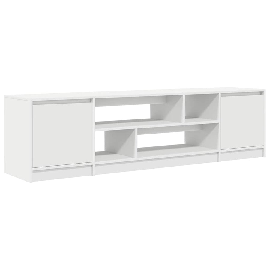 Tv-meubel 188,5x41x50 cm spaanplaat wit