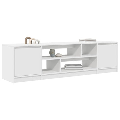 Tv-meubel 188,5x41x50 cm spaanplaat wit