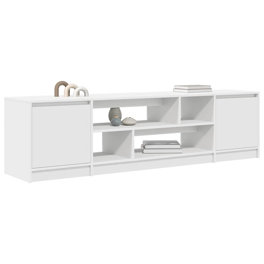 Tv-meubel 188,5x41x50 cm spaanplaat wit