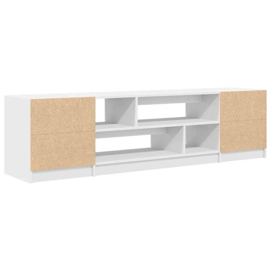 Tv-meubel 188,5x41x50 cm spaanplaat wit