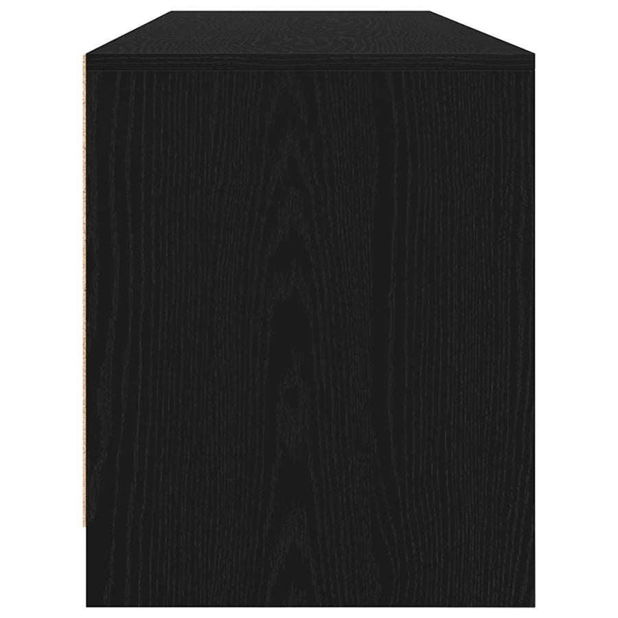 Tv-meubel 188,5x41x50 cm spaanplaat zwart eikenkleurig