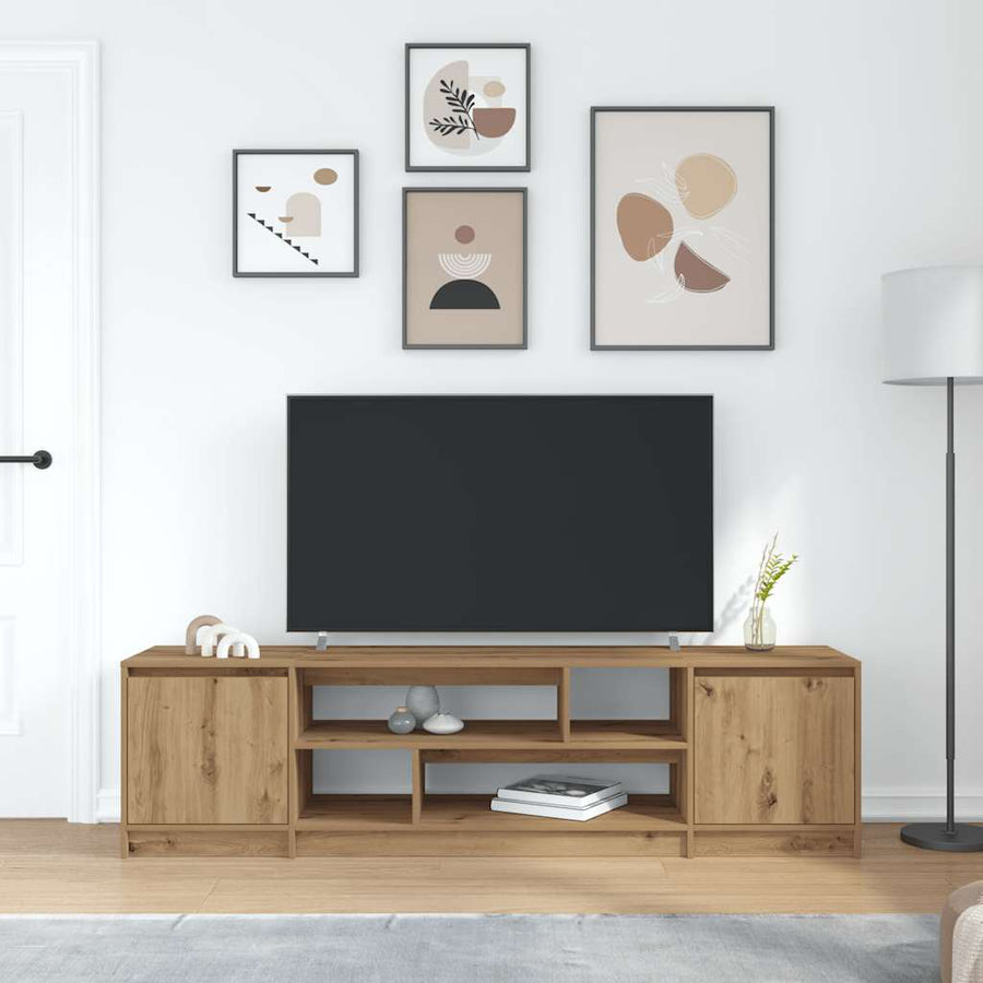 Tv-Meubel 188,5X41X50 Cm Spaanplaat Ambachtelijk Eikenkleurig 188.5 cm