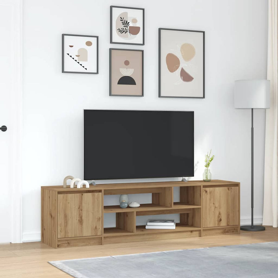 Tv-Meubel 188,5X41X50 Cm Spaanplaat Ambachtelijk Eikenkleurig 188.5 cm