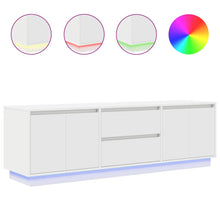 Tv-meubel met LED-verlichting 160,5x41x50 cm wit