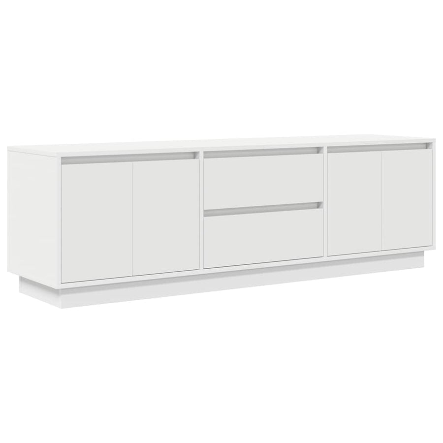 Tv-meubel met LED-verlichting 160,5x41x50 cm wit