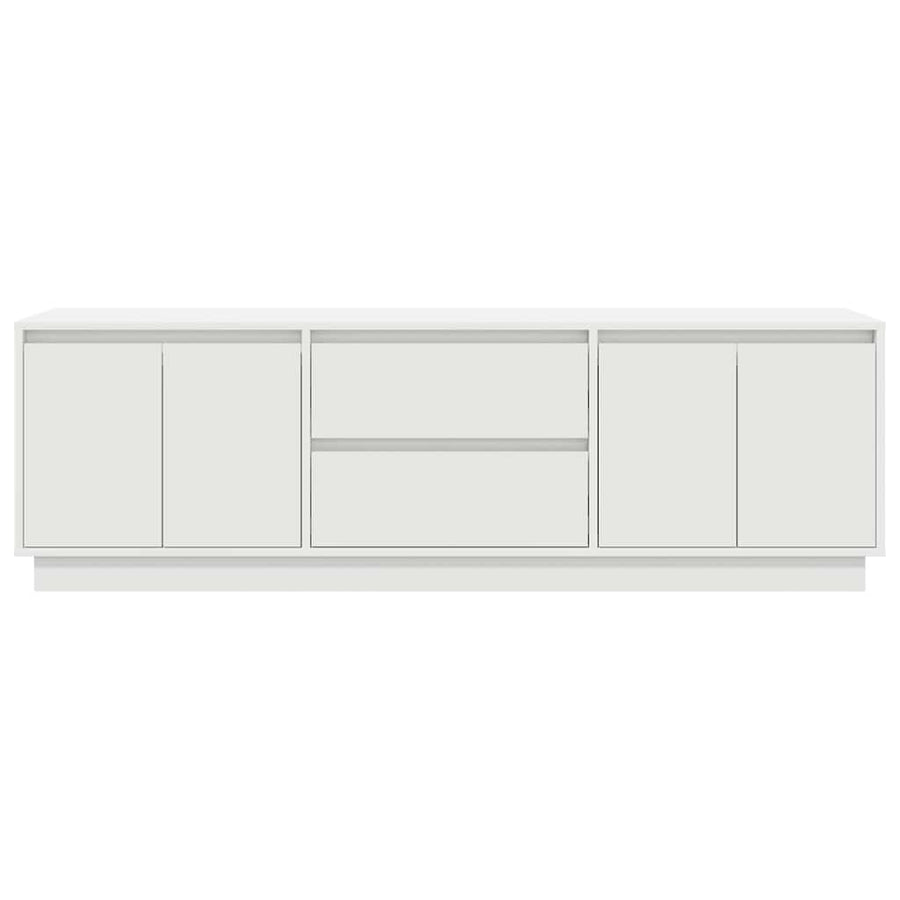 Tv-meubel met LED-verlichting 160,5x41x50 cm wit